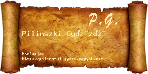 Pilinszki Győző névjegykártya